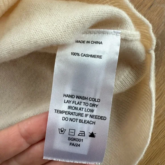 Quince Women’s Ivory Cashmere Sweater - Picture 6 of 6